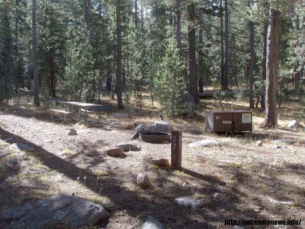 Tuoulumne Meadows Campground site d7